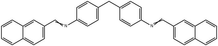 (2-naphthylmethylene)(4-{4-[(2-naphthylmethylene)amino]benzyl}phenyl)amine Struktur