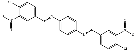 N,N'-bis(4-chloro-3-nitrobenzylidene)-1,4-benzenediamine Struktur