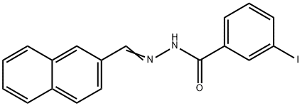 3-iodo-N'-(2-naphthylmethylene)benzohydrazide Struktur