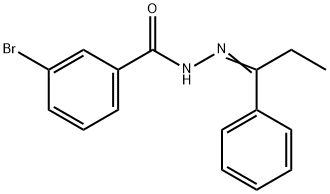 3-bromo-N'-(1-phenylpropylidene)benzohydrazide Struktur