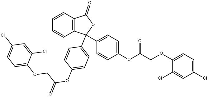 (3-oxo-1,3-dihydro-2-benzofuran-1,1-diyl)bis(4,1-phenylene) bis[(2,4-dichlorophenoxy)acetate] Struktur