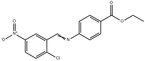 ethyl 4-[(2-chloro-5-nitrobenzylidene)amino]benzoate Struktur