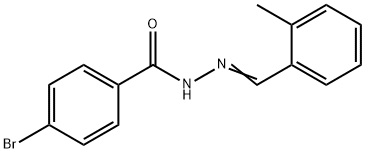 4-bromo-N'-(2-methylbenzylidene)benzohydrazide Struktur