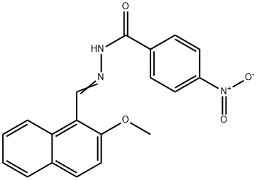 N'-[(2-methoxy-1-naphthyl)methylene]-4-nitrobenzohydrazide Struktur