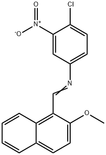 (4-chloro-3-nitrophenyl)[(2-methoxy-1-naphthyl)methylene]amine Struktur