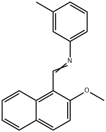 N-[(2-methoxy-1-naphthyl)methylene]-3-methylaniline Struktur