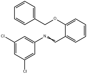 N-[2-(benzyloxy)benzylidene]-3,5-dichloroaniline Struktur