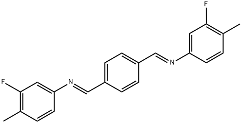 N,N'-[1,4-phenylenedi(methylylidene)]bis(3-fluoro-4-methylaniline) Struktur