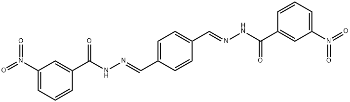 N',N''-[1,4-phenylenedi(methylylidene)]bis(3-nitrobenzohydrazide) Struktur