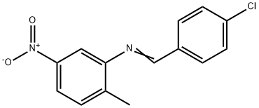 N-(4-chlorobenzylidene)-2-methyl-5-nitroaniline Struktur