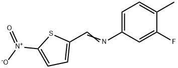 (3-fluoro-4-methylphenyl)[(5-nitro-2-thienyl)methylene]amine Struktur