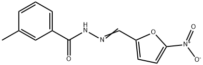 3-methyl-N'-[(5-nitro-2-furyl)methylene]benzohydrazide Struktur