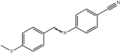 4-{[4-(methylsulfanyl)benzylidene]amino}benzonitrile Struktur