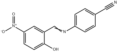 4-[(2-hydroxy-5-nitrobenzylidene)amino]benzonitrile Struktur