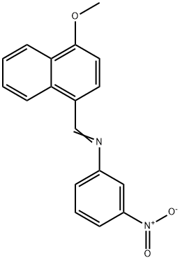 N-[(4-methoxy-1-naphthyl)methylene]-3-nitroaniline Struktur