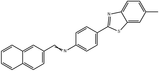 4-(6-methyl-1,3-benzothiazol-2-yl)-N-(2-naphthylmethylene)aniline Struktur