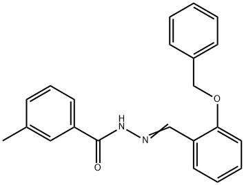 N'-[2-(benzyloxy)benzylidene]-3-methylbenzohydrazide Struktur