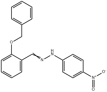 1-[2-(benzyloxy)benzylidene]-2-(4-nitrophenyl)hydrazine Struktur