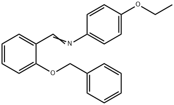 N-[2-(benzyloxy)benzylidene]-4-ethoxyaniline Struktur