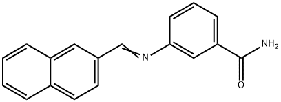 3-[(2-naphthylmethylene)amino]benzamide Struktur