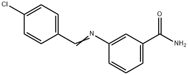 3-[(4-chlorobenzylidene)amino]benzamide Struktur