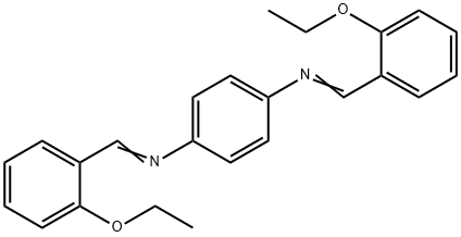 N,N'-bis(2-ethoxybenzylidene)-1,4-benzenediamine Struktur