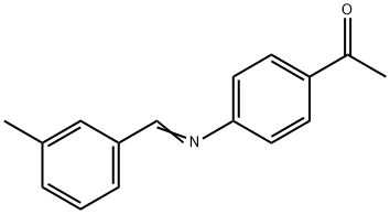 1-{4-[(3-methylbenzylidene)amino]phenyl}ethanone Struktur