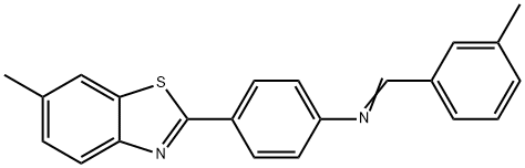 4-(6-methyl-1,3-benzothiazol-2-yl)-N-(3-methylbenzylidene)aniline Struktur