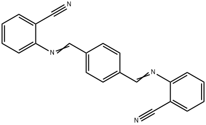 2,2'-[1,4-phenylenebis(methylylidenenitrilo)]dibenzonitrile Struktur