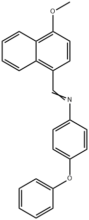 N-[(4-methoxy-1-naphthyl)methylene]-4-phenoxyaniline Struktur