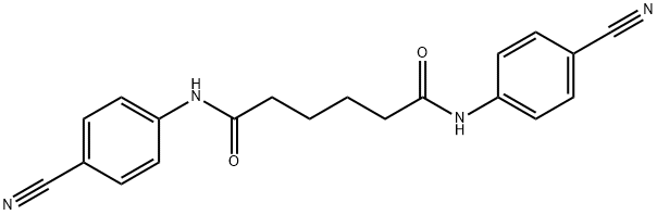 N,N'-bis(4-cyanophenyl)hexanediamide Struktur