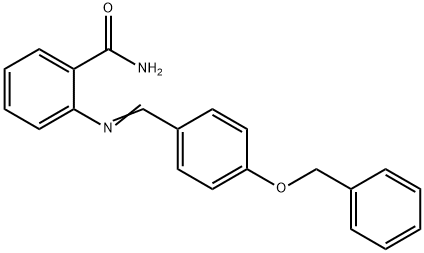 2-{[4-(benzyloxy)benzylidene]amino}benzamide Struktur