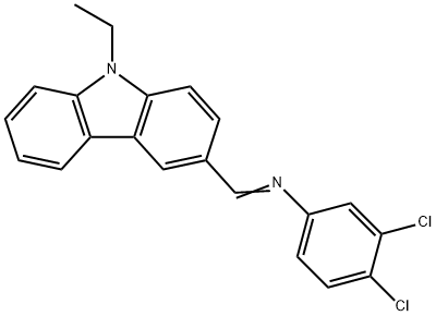 (3,4-dichlorophenyl)[(9-ethyl-9H-carbazol-3-yl)methylene]amine Struktur