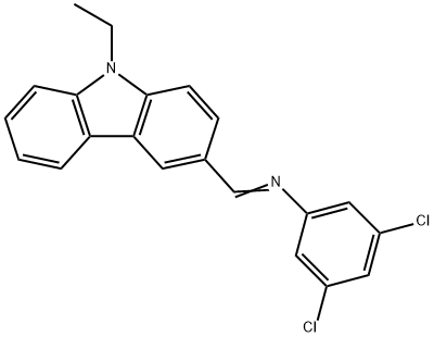 (3,5-dichlorophenyl)[(9-ethyl-9H-carbazol-3-yl)methylene]amine Struktur