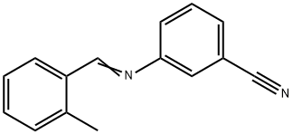 3-[(2-methylbenzylidene)amino]benzonitrile Struktur