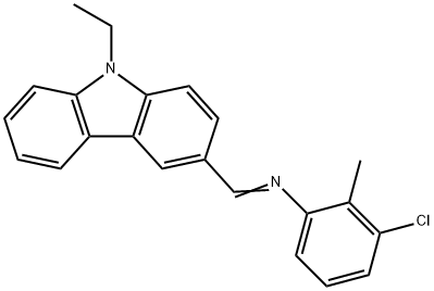 (3-chloro-2-methylphenyl)[(9-ethyl-9H-carbazol-3-yl)methylene]amine Struktur