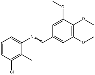 (3-chloro-2-methylphenyl)(3,4,5-trimethoxybenzylidene)amine Struktur