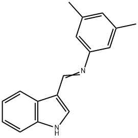 N-(1H-indol-3-ylmethylene)-3,5-dimethylaniline Struktur