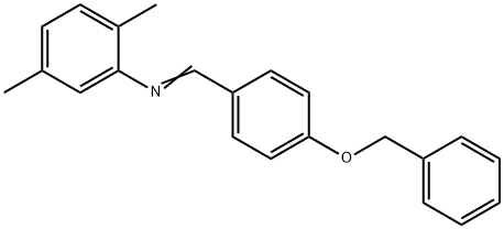 N-[4-(benzyloxy)benzylidene]-2,5-dimethylaniline Struktur