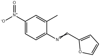 N-(2-furylmethylene)-2-methyl-4-nitroaniline Struktur