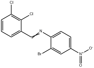 (2-bromo-4-nitrophenyl)(2,3-dichlorobenzylidene)amine Struktur