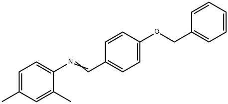 N-[4-(benzyloxy)benzylidene]-2,4-dimethylaniline Struktur