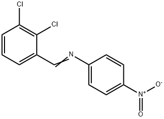 N-(2,3-dichlorobenzylidene)-4-nitroaniline Struktur