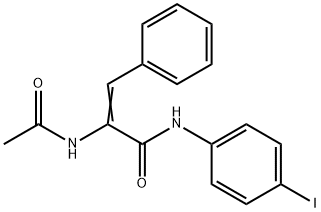 2-(acetylamino)-N-(4-iodophenyl)-3-phenylacrylamide Struktur