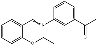 1-{3-[(2-ethoxybenzylidene)amino]phenyl}ethanone Struktur