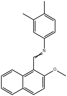 N-[(2-methoxy-1-naphthyl)methylene]-3,4-dimethylaniline Struktur