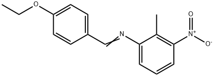 N-(4-ethoxybenzylidene)-2-methyl-3-nitroaniline Struktur