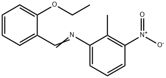 N-(2-ethoxybenzylidene)-2-methyl-3-nitroaniline Struktur