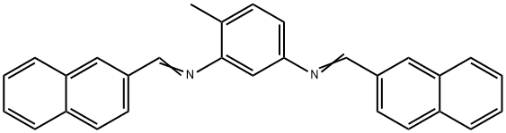 4-methyl-N,N'-bis(2-naphthylmethylene)-1,3-benzenediamine Struktur