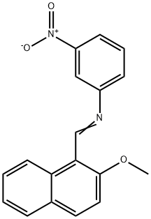 N-[(2-methoxy-1-naphthyl)methylene]-3-nitroaniline Struktur